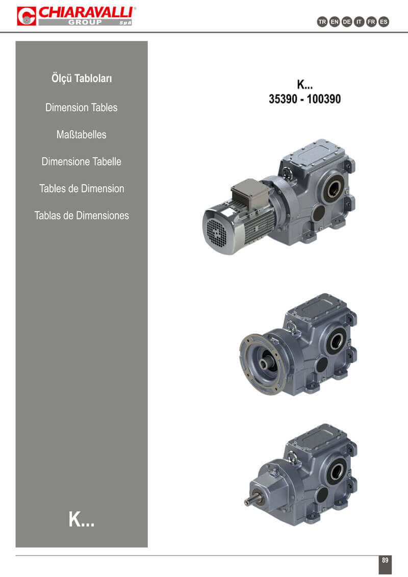 K SERIES BEVEL HELICAL GEARBOXES_DIMENSION_TABLES-1